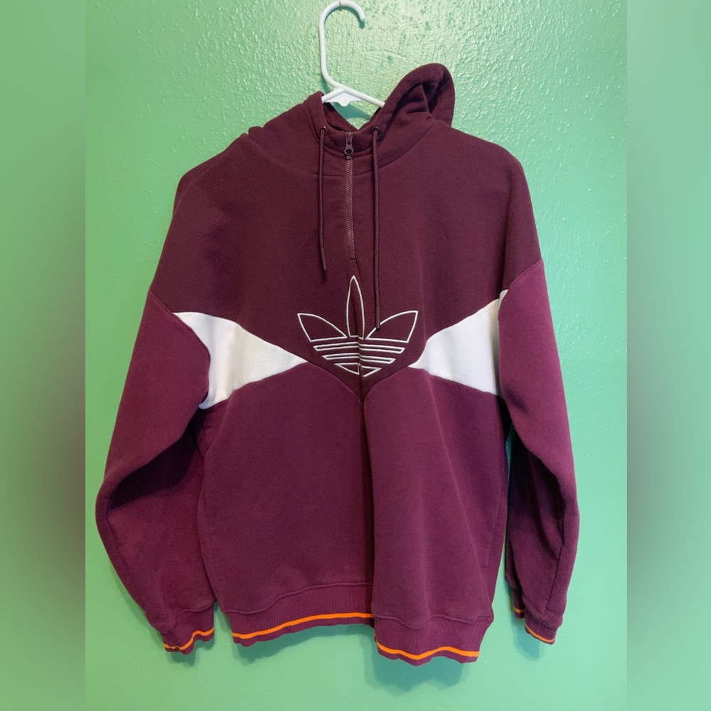 Adidas OG CLRDO color block 1/4 zip hoodie